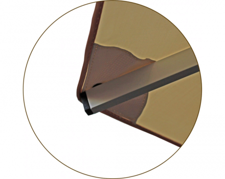 Зонт круглый (d=2.5м, 8 спиц) сталь цинк, с воланом